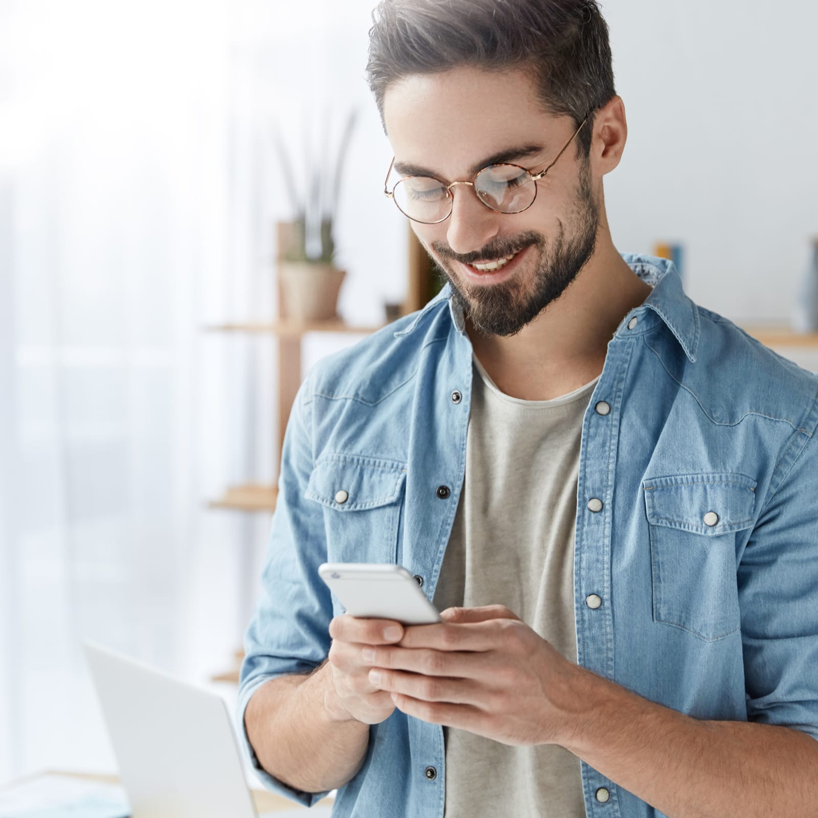 Man using phone